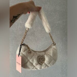 Juicy Couture faux fur everyday shoulder bag
